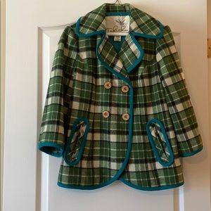 Anthropologie Tabitha plaid coat